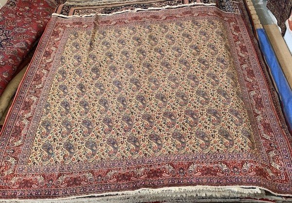 diseño alfombra lana persa saruq